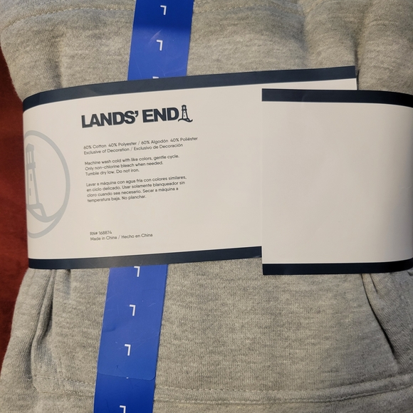 Lands' End Gray Hooded Lounger - Picture 2 of 4